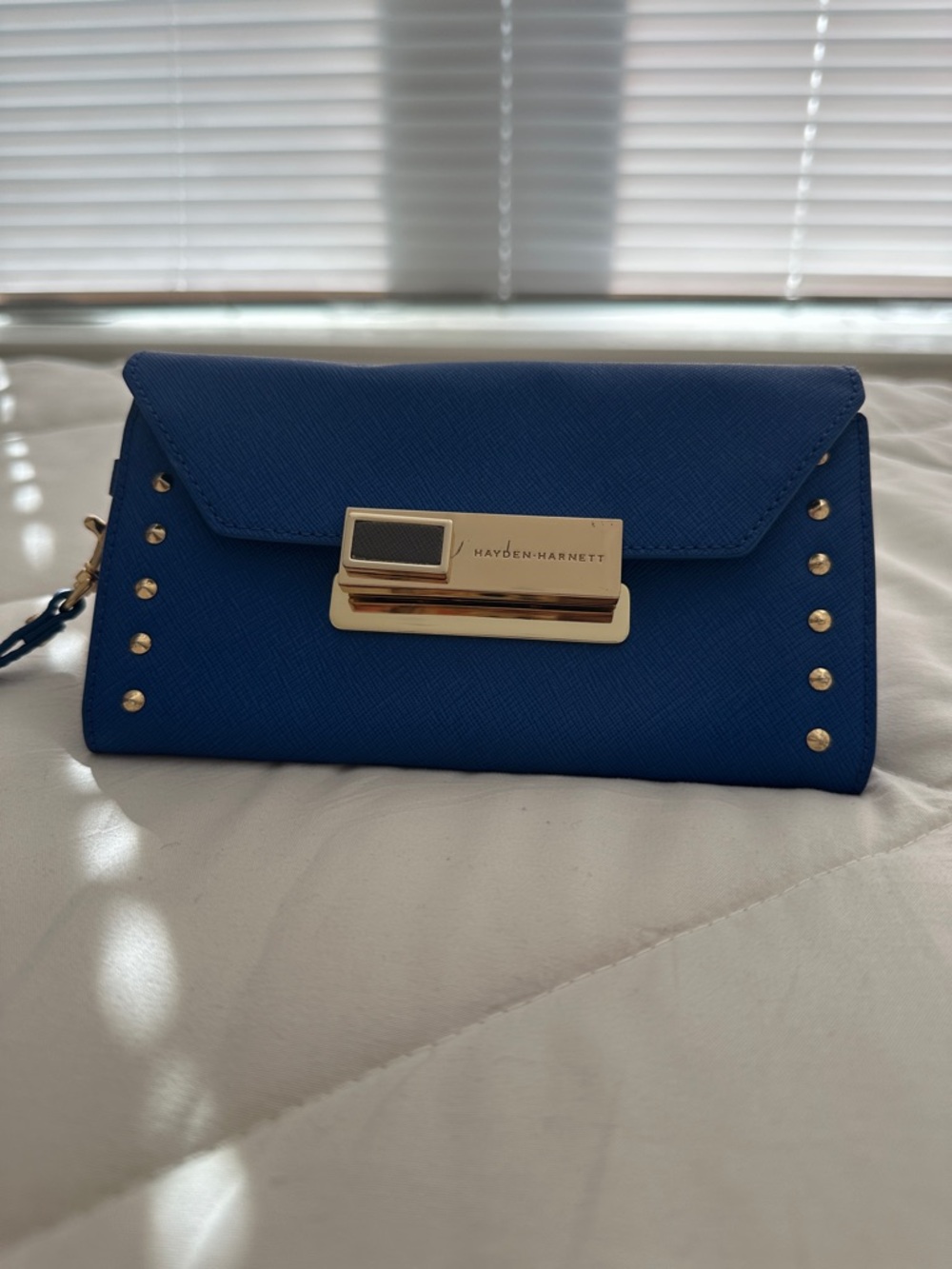 Hayden Harnett Cobalt Blue Envelope Clutch